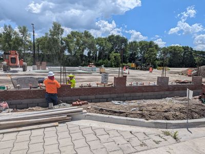 Depot St., Masonry Wall 